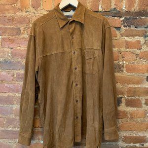 Paul Stuart Men's Suede Shirt Jacket